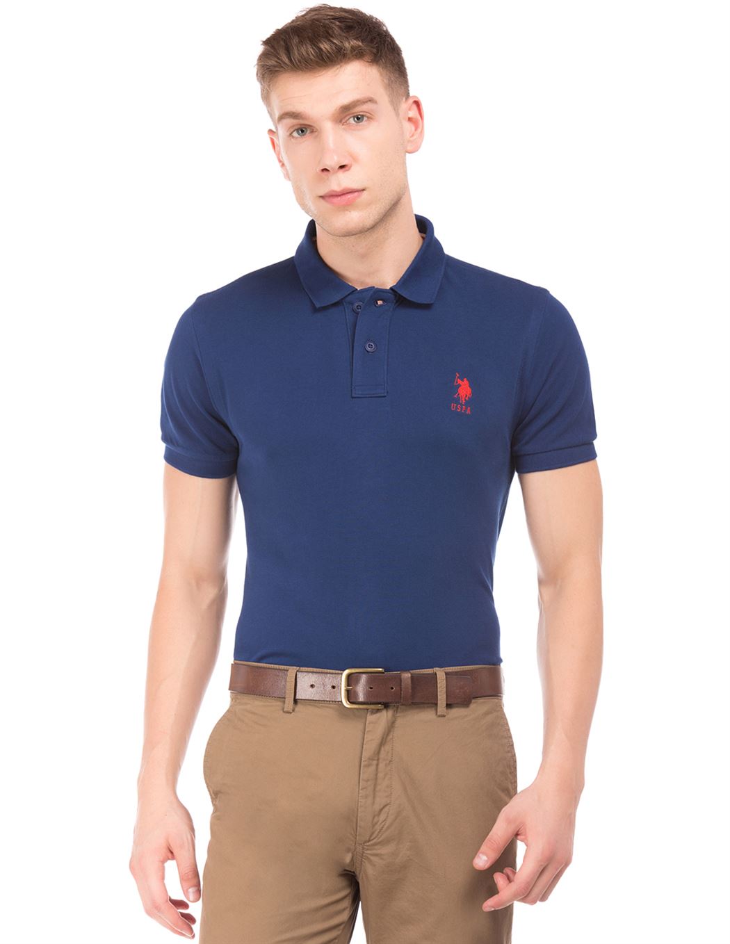 U.S. Polo Assn. Men Casual Wear Navy Blue T-Shirt